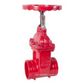 non rising stem cast iron resilient seat grooved gate valve dn 100 with indicator